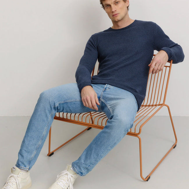 RECOLUTION trui biologisch katoen EUGENE BLUE