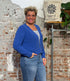 RECOLUTION openvallend vest INGA BLUE biologisch katoen