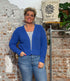 RECOLUTION openvallend vest INGA BLUE biologisch katoen