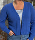 RECOLUTION openvallend vest INGA BLUE biologisch katoen