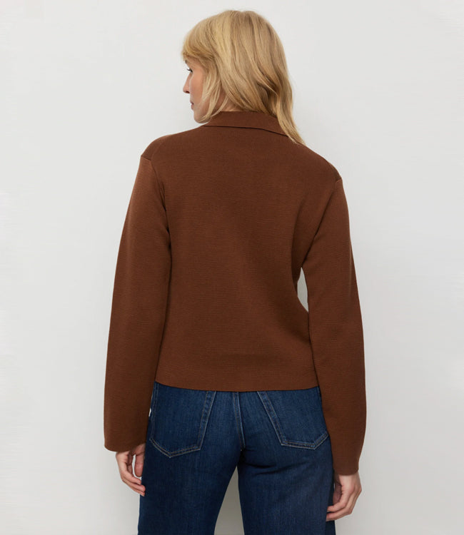 RECOLUTION gebreid vest CELOSIA biologisch katoen punto milano