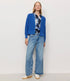 RECOLUTION openvallend vest INGA BLUE biologisch katoen