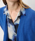 RECOLUTION openvallend vest INGA BLUE biologisch katoen
