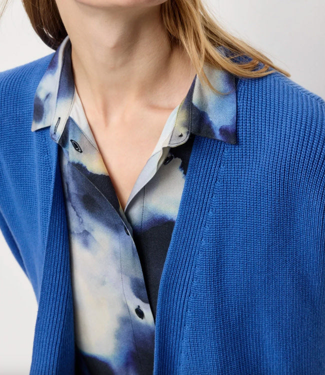 RECOLUTION openvallend vest INGA BLUE biologisch katoen