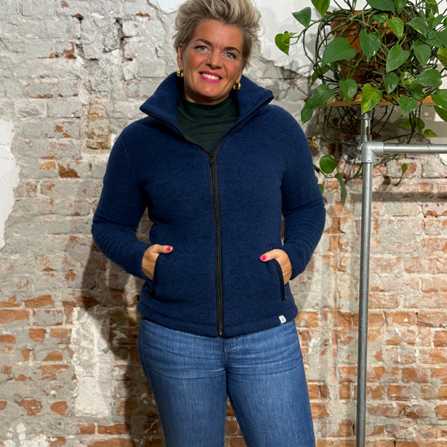 REIFF wollen Jas vest dames wolfleece MARINE