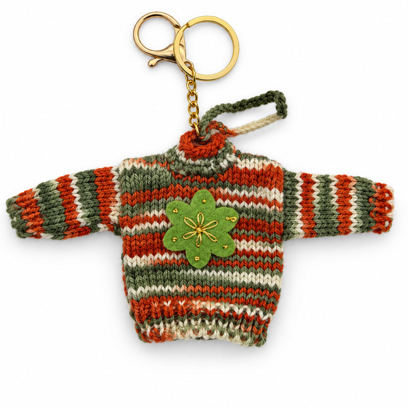 RITI SAMI Sleutelhanger mini wollen trui 100% alpaca AUTUMN fairtrade