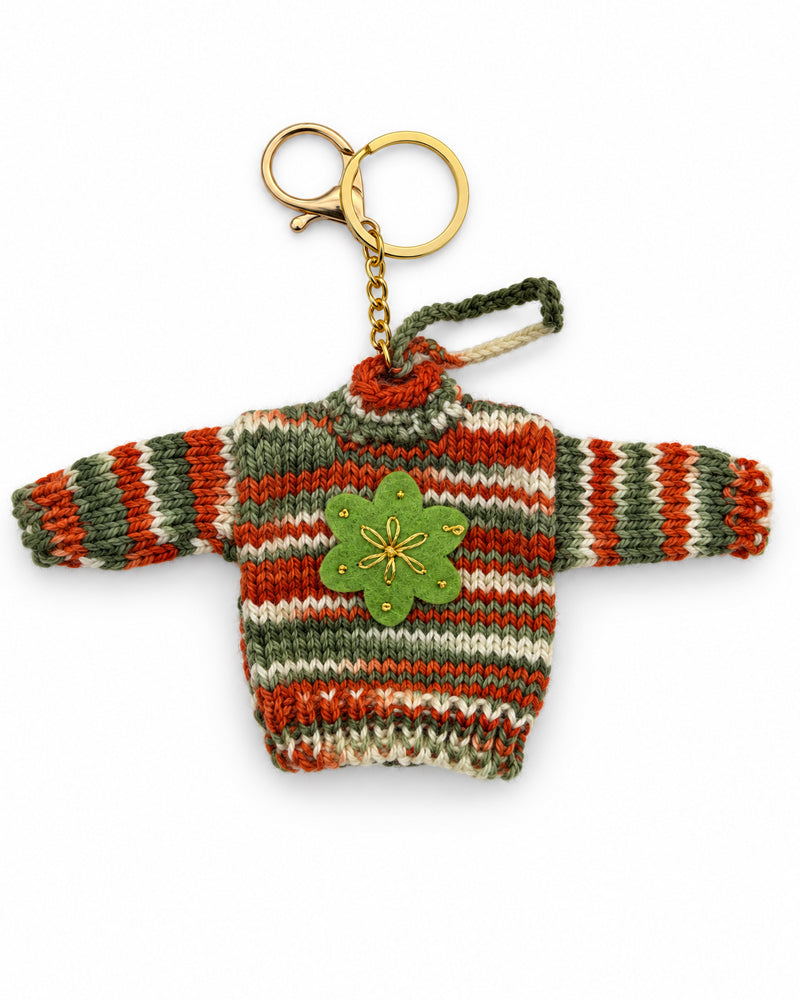 RITI SAMI Sleutelhanger mini wollen trui 100% alpaca AUTUMN fairtrade