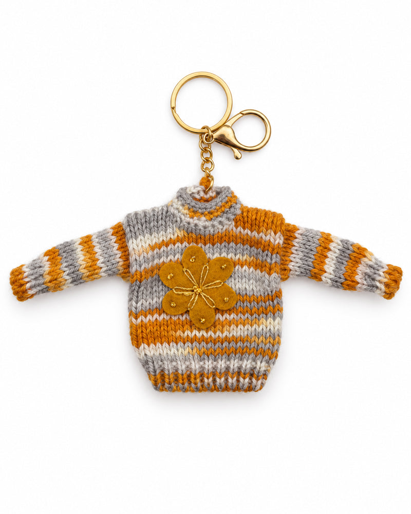 RITI SAMI Sleutelhanger mini wollen trui 100% alpaca OKER fairtrade