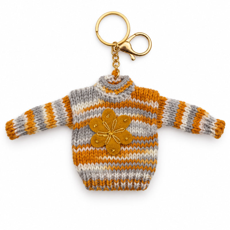 RITI SAMI Sleutelhanger mini wollen trui 100% alpaca OKER fairtrade