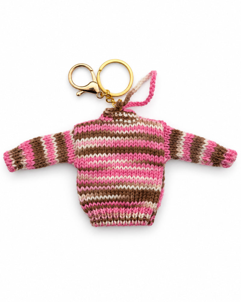 RITI SAMI Sleutelhanger mini wollen trui 100% alpaca PINK fairtrade