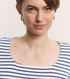 TRANQUILLO gestreept shirt LOLLY BLUE tencel katoen
