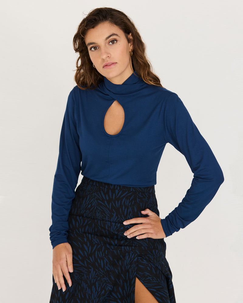 SKFK Shirt mit Cut-Outs ZAZU DIJON aus Modal