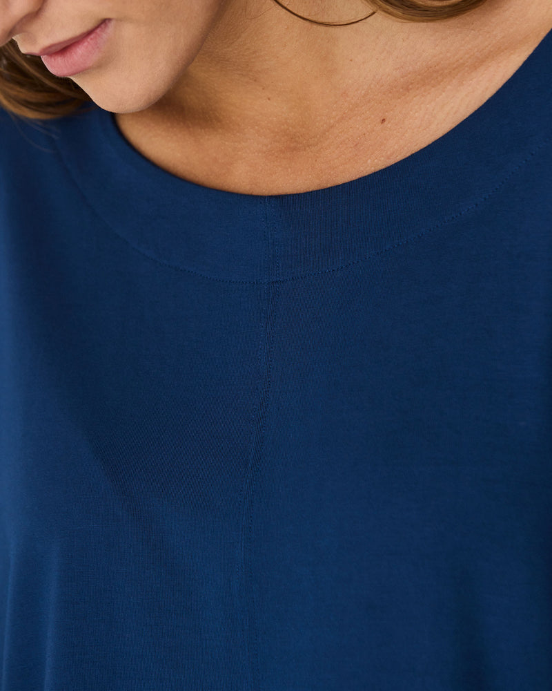 SKFK shirt met vleermuismouw ZURI BLUE van modal