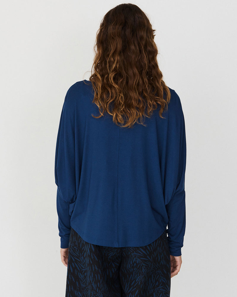 SKFK ZURI BLUE batwing sleeve shirt in modal