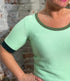 SKFK gebreide top LARY LIGHT GREEN van biologisch katoen