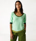 SKFK gebreide top LARY LIGHT GREEN van biologisch katoen