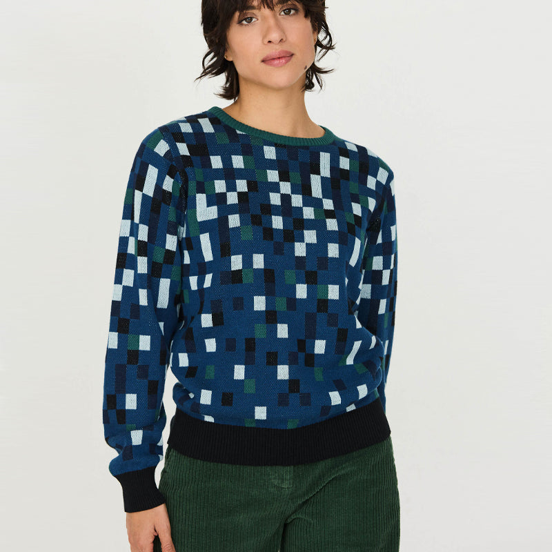 SKFK IRADI PIXEL organic cotton knit sweater