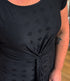 SKFK jurk met knoop detail AMADE BLACK van ecovero