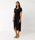 SKFK jurk met knoop detail AMADE BLACK van ecovero
