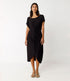 SKFK jurk met knoop detail AMADE BLACK van ecovero