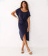 SKFK jurk met knoop detail AMADE NAVY van ecovero