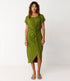 SKFK jurk met knoop detail AMADE GREEN van ecovero