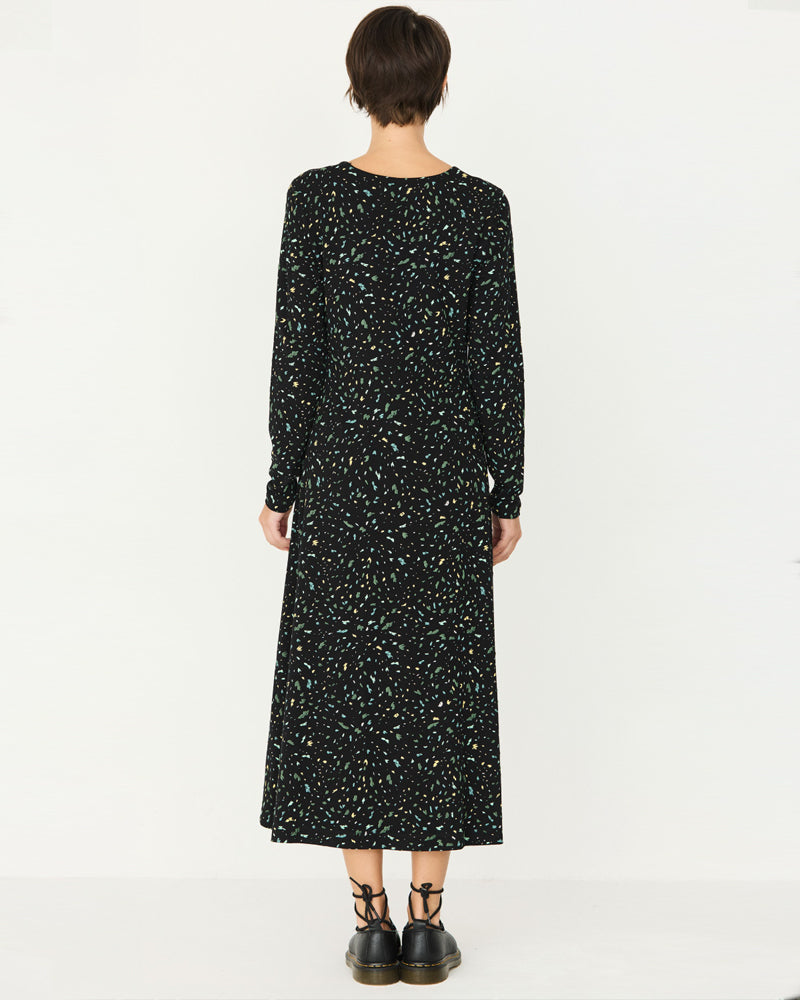 SKFK langes Kleid IRANTZU mit Print aus Bio-Baumwolle