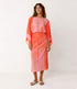 SKFK kimono jurk LIGI ORANGE STRIPES van ecovero