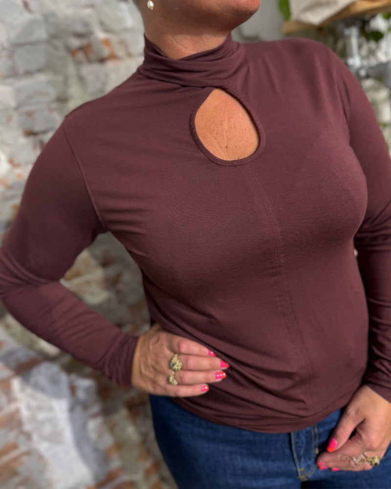 SKFK Shirt mit Cut-Outs ZAZU DIJON aus Modal