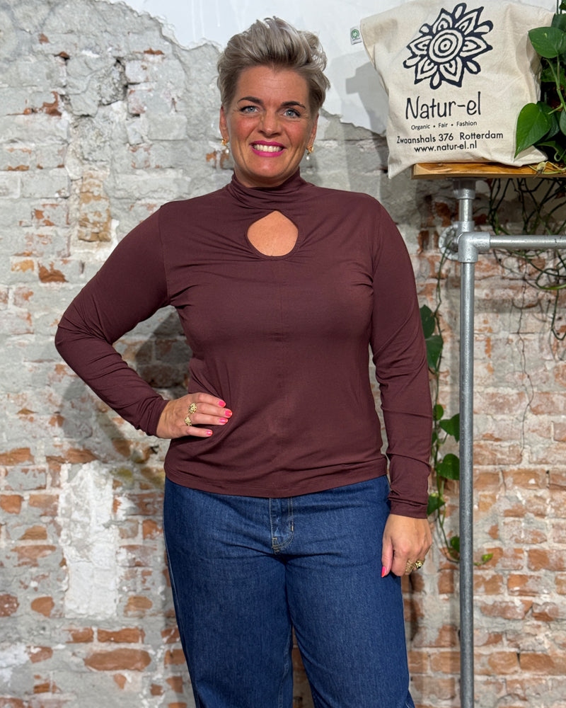 SKFK Shirt mit Cut-Outs ZAZU DIJON aus Modal