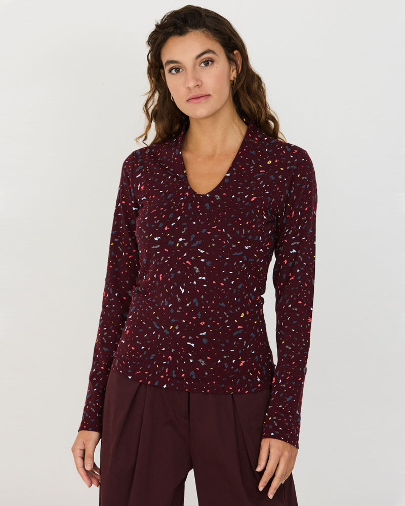 SKFK Shirt mit Print IRIDE SAUVAGE aus Bio-Baumwolle