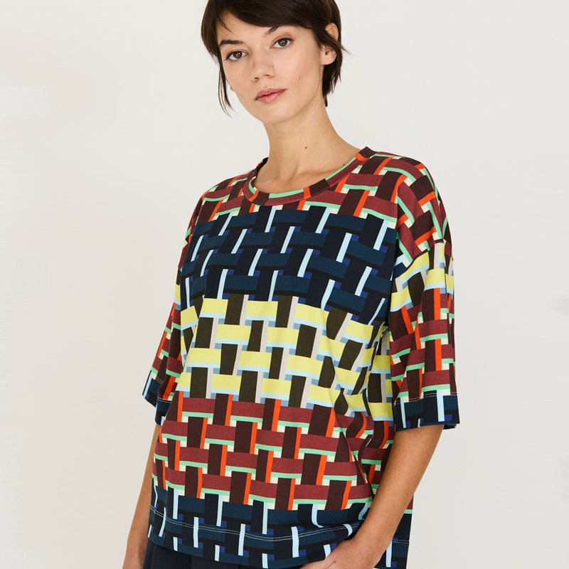 SKFK Shirt mit Print IRIDE SAUVAGE aus Bio-Baumwolle