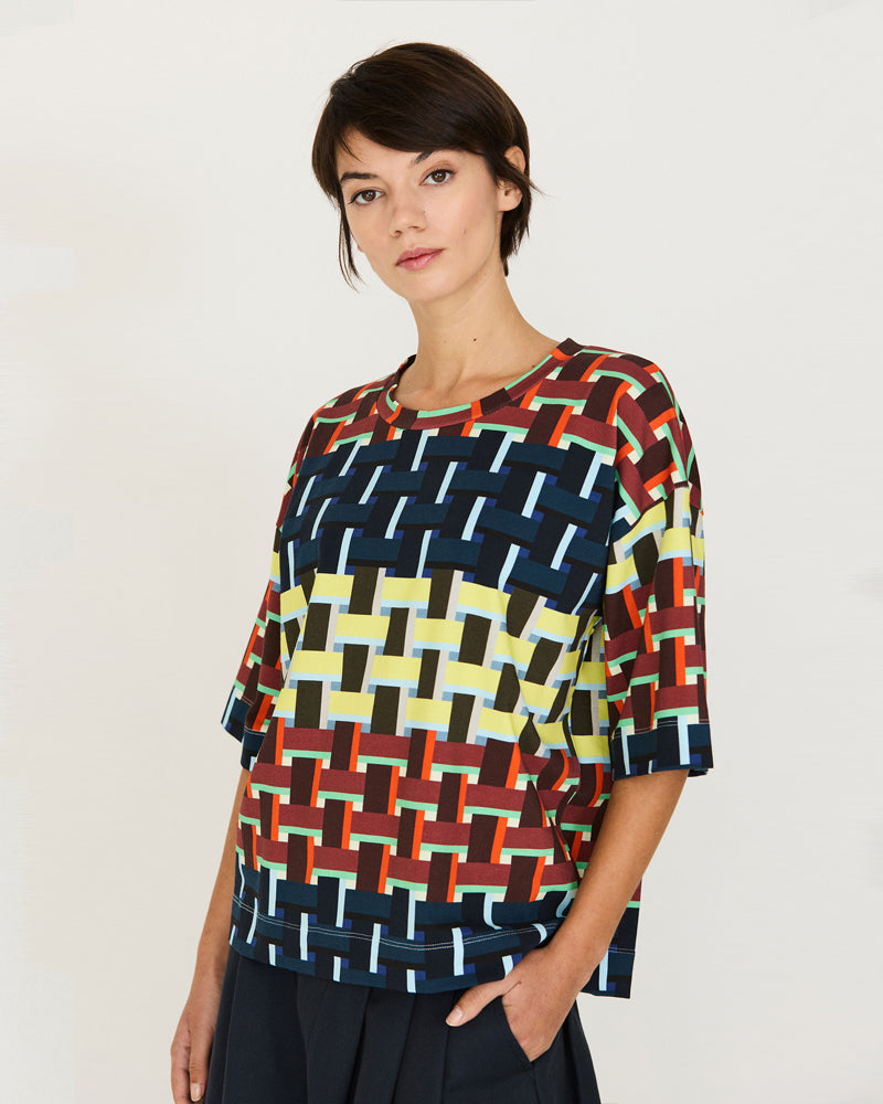 SKFK Shirt mit Print IRIDE SAUVAGE aus Bio-Baumwolle