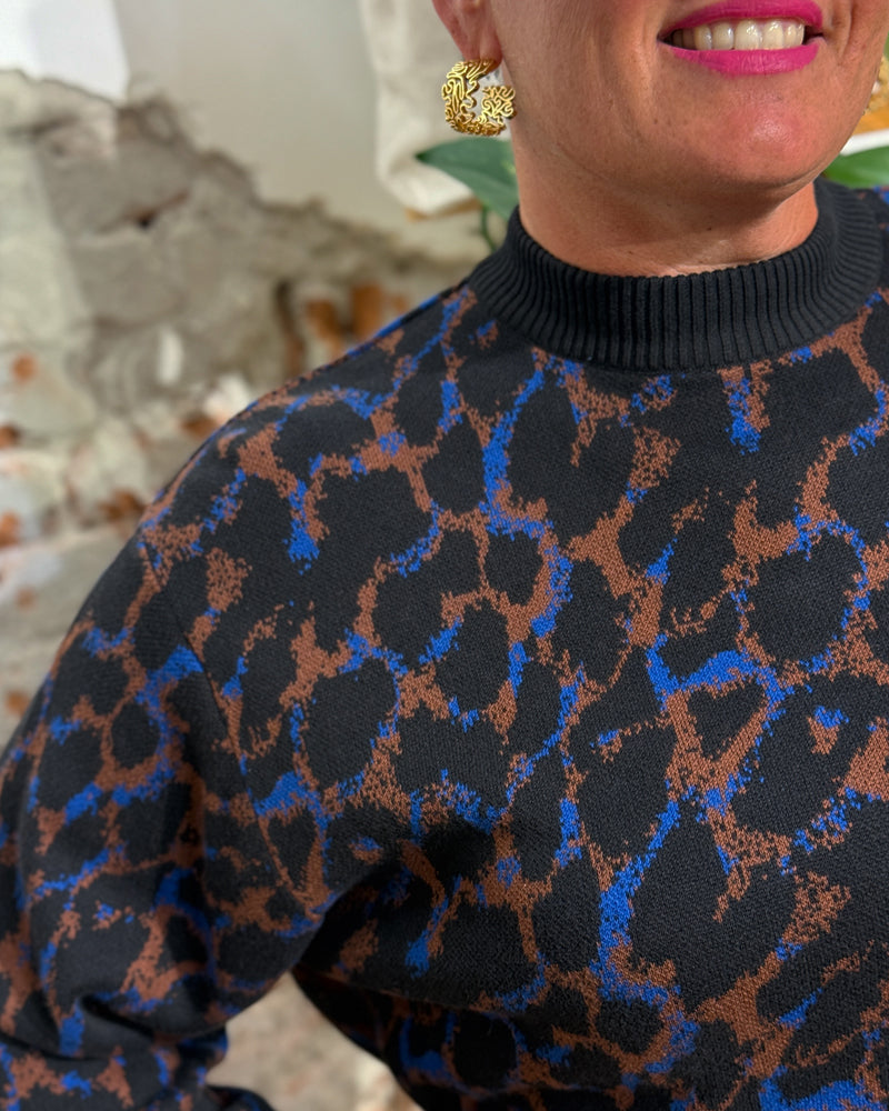 DEDICATED trui LIMHAM LEOPARD van biologisch katoen
