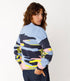 SKFK v-hals vest ALIZE MULTI met print biologisch katoen