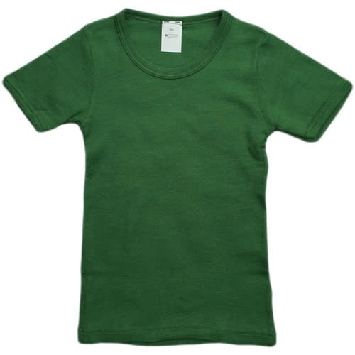 HOCOSA shirt korte mouw wol zijde kind GROEN