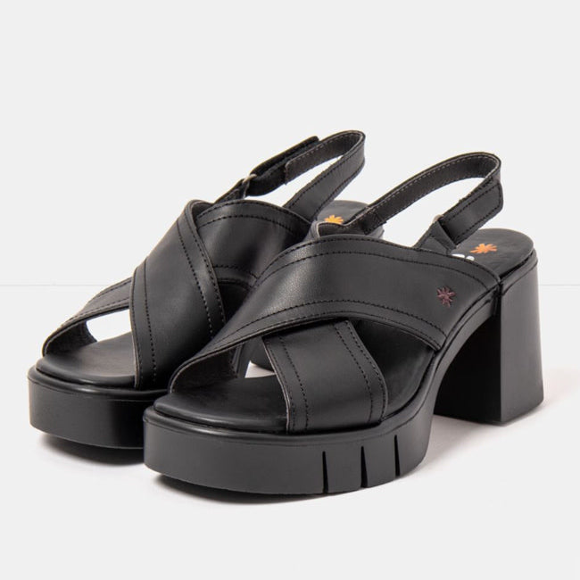 ART zwarte duurzame sandalen met blokhak IBIZA BLACK