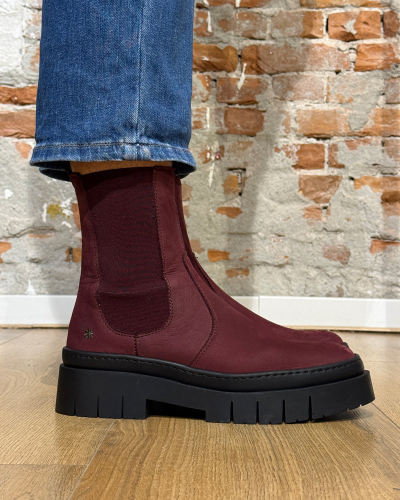 ART sustainable chelsea boot with chunky sole WINE AMBERES