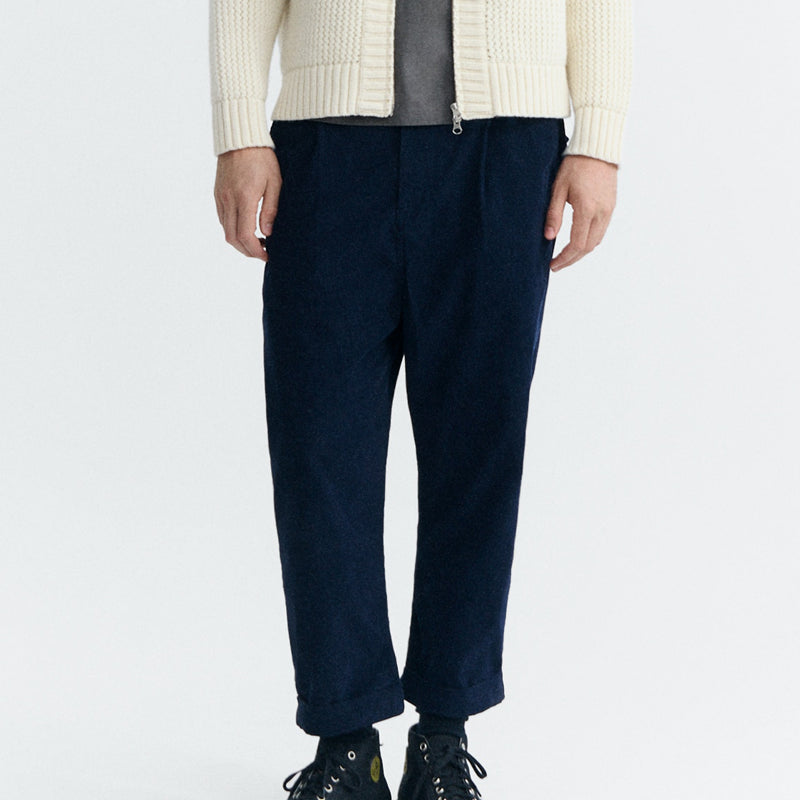 THINKING MU microcorduroy broek FRIEND NAVY biologisch katoen