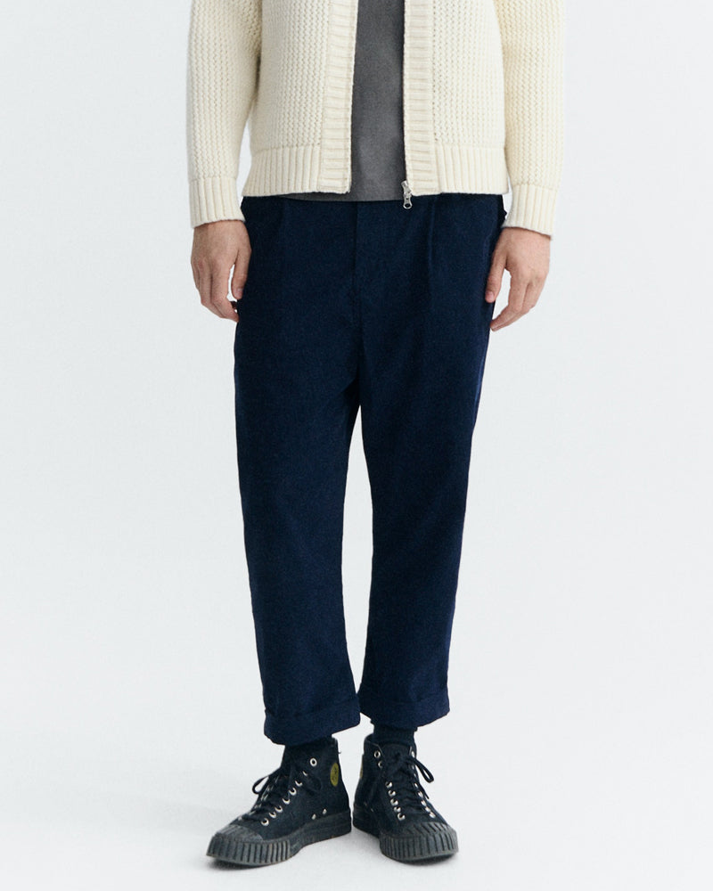 THINKING MU microcorduroy broek FRIEND NAVY biologisch katoen