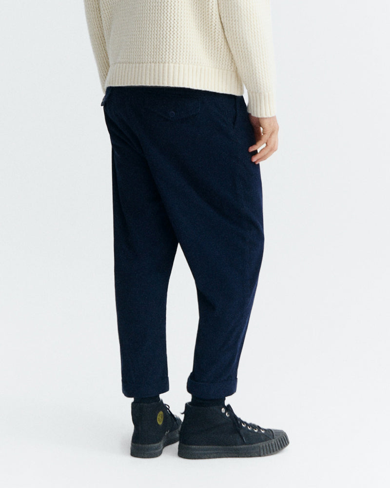 THINKING MU microcorduroy broek FRIEND NAVY biologisch katoen