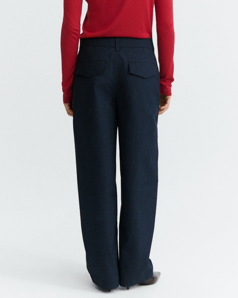 THINKING MU barrel broek MARISSA NAVY biologisch katoen