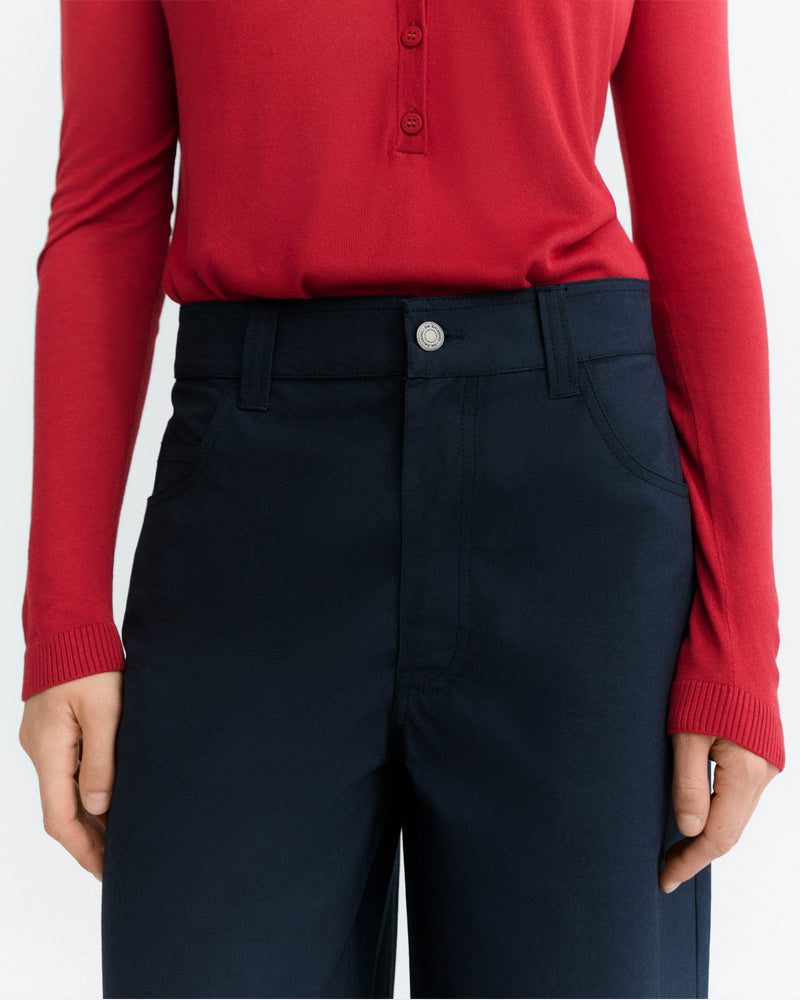 THINKING MU barrel broek MARISSA NAVY biologisch katoen