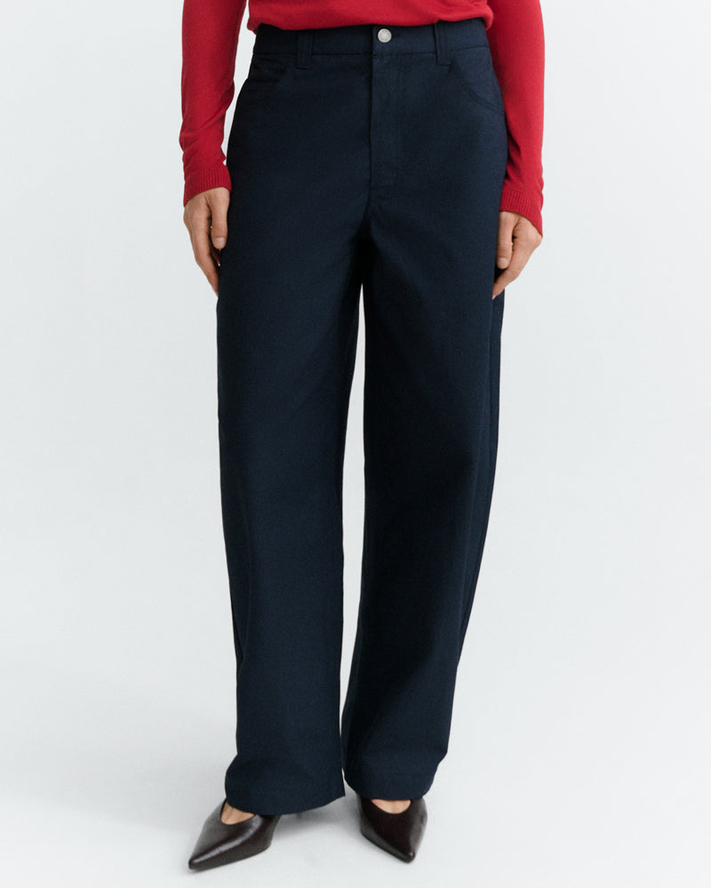THINKING MU barrel broek MARISSA NAVY biologisch katoen