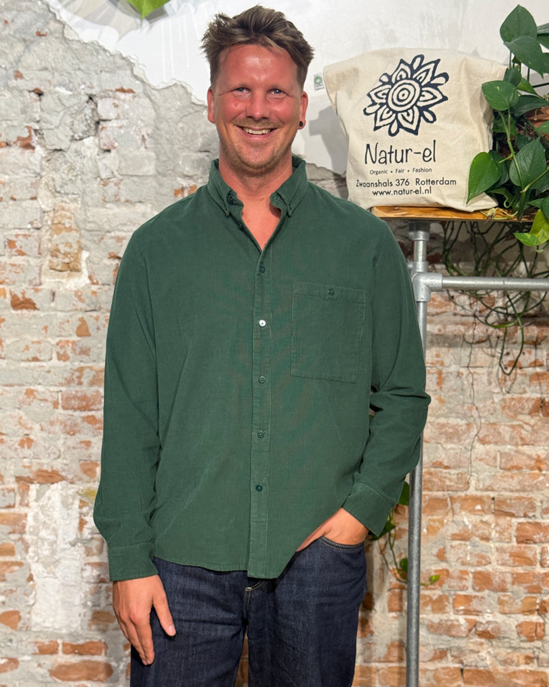 THINKING MU ANTO GREEN organic cotton corduroy shirt