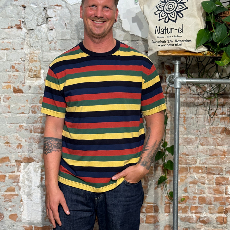 THINKING MU men's shirt AARON STRIPES organic cotton
