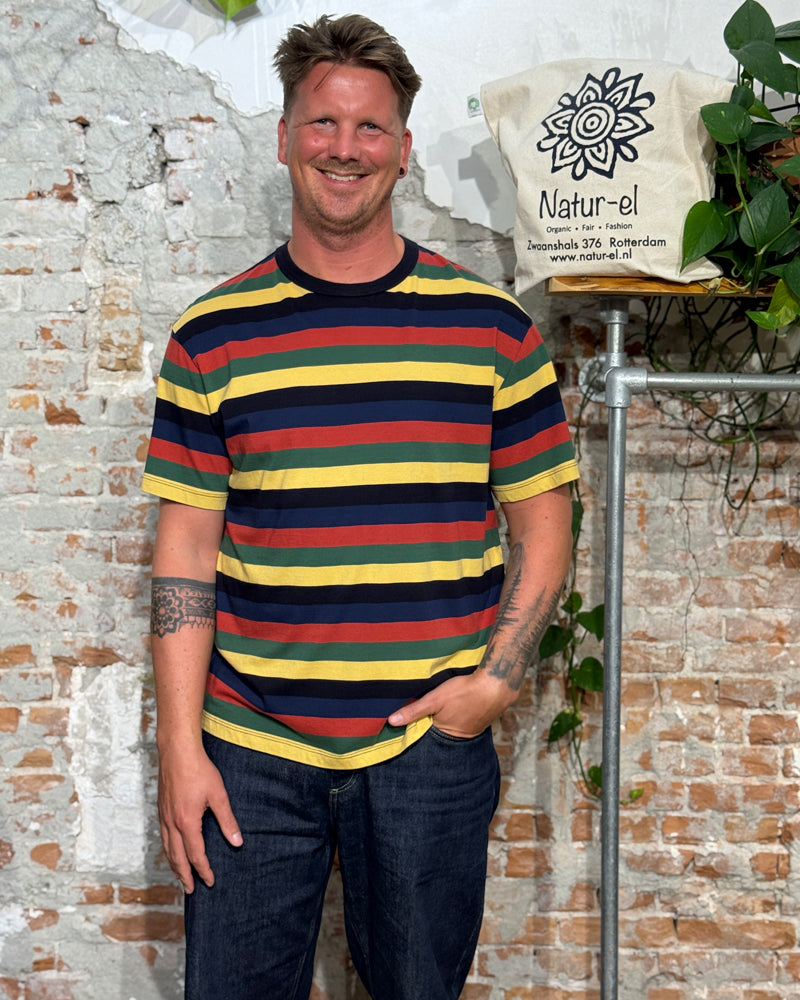 THINKING MU men's shirt AARON STRIPES organic cotton