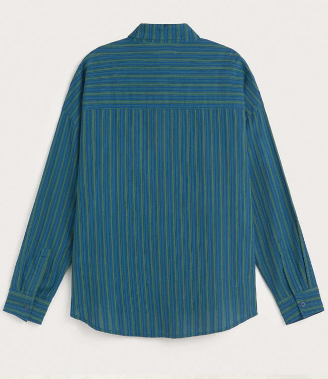 THINKING MU gestreept overhemd HARU WINDSOR biokatoen