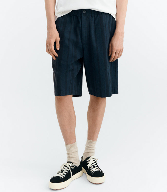 THINKING MU korte broek GASPER STRIPES biokatoen