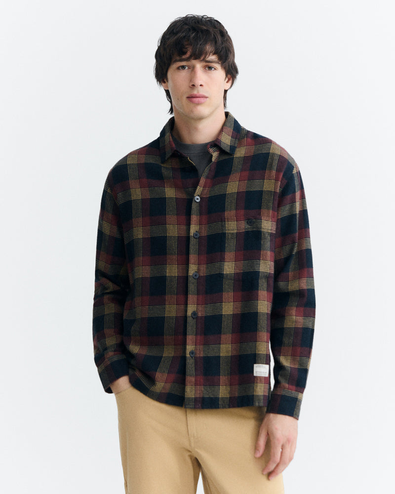 THINKING MU gestreiftes Hemd HARU WINDSOR Bio-Baumwolle